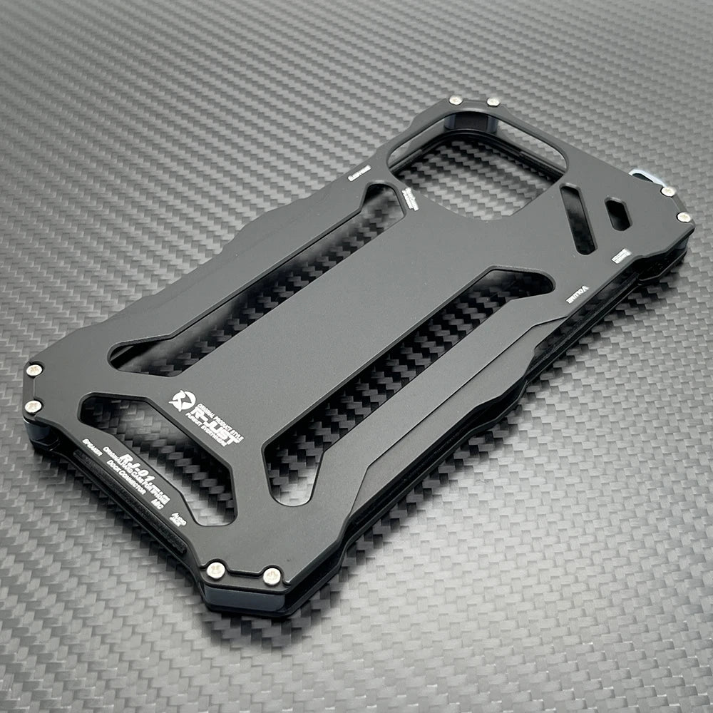 Metal Armor For iphone 16 Pro Max Case 15 Plus 14 13 12 Hard Cover Aluminum Alloy Protective Coque Anti-Scratch Funda Shell