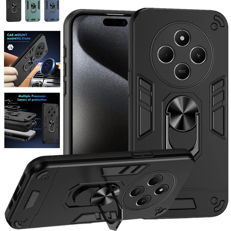 Military Grade Case for Xiaomi Poco C75 Redmi 14C 4G A3 Protective Cover Shockproof Ring Stand Holder Fundas Coque - Caseverse