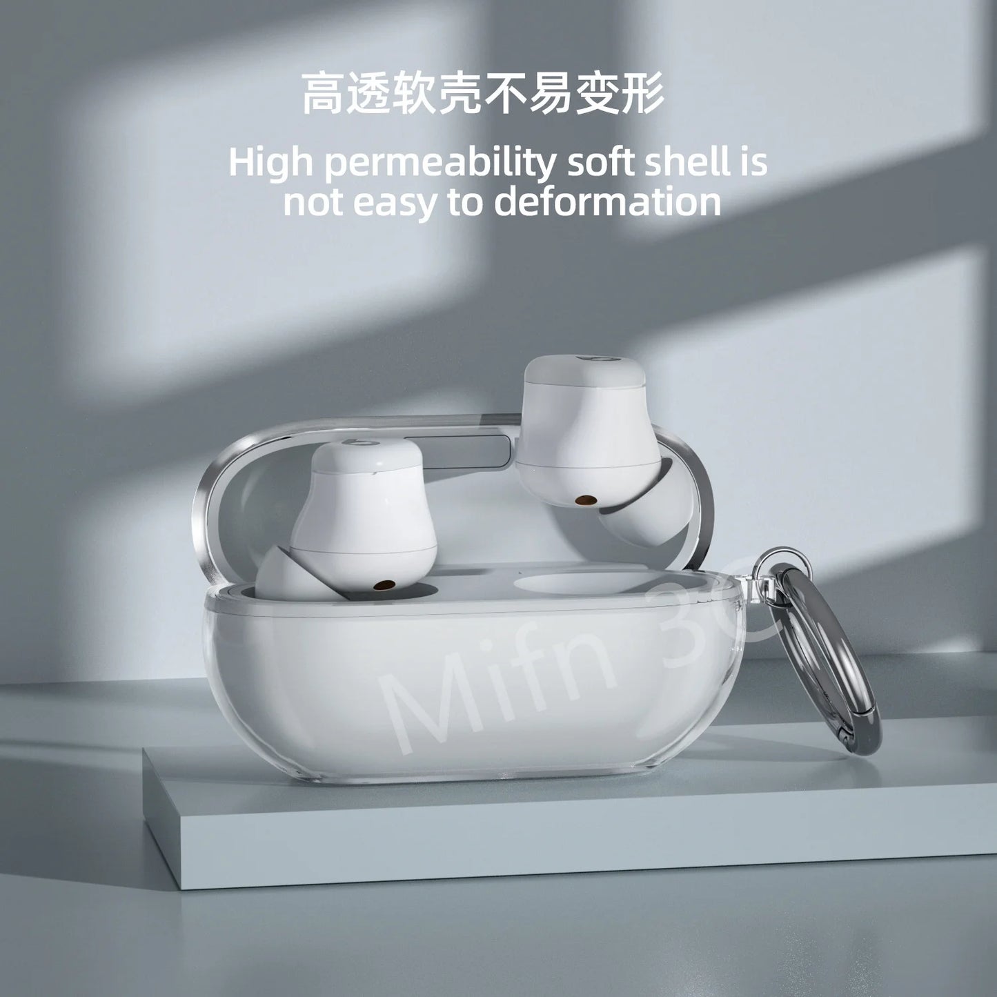 2024 New For Beats solo Buds Earbuds case Soft Transparent Protect Case With keyring Scratch resistant Case for Beats solo Buds