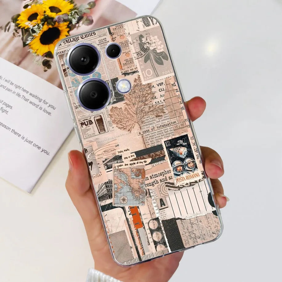 For Xiaomi Poco M6 Pro 2024 Case New Fashion Marble Cartoon Cover Soft Clear Silicone Funda For Xiaomi Poco M6 Pro 4G Phone Case Caseverse