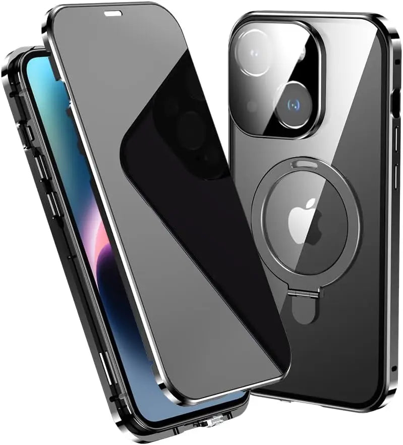 IPhone Anti-Peeping Privacy Screen Metal Bumper Magnetic Case Caseverse