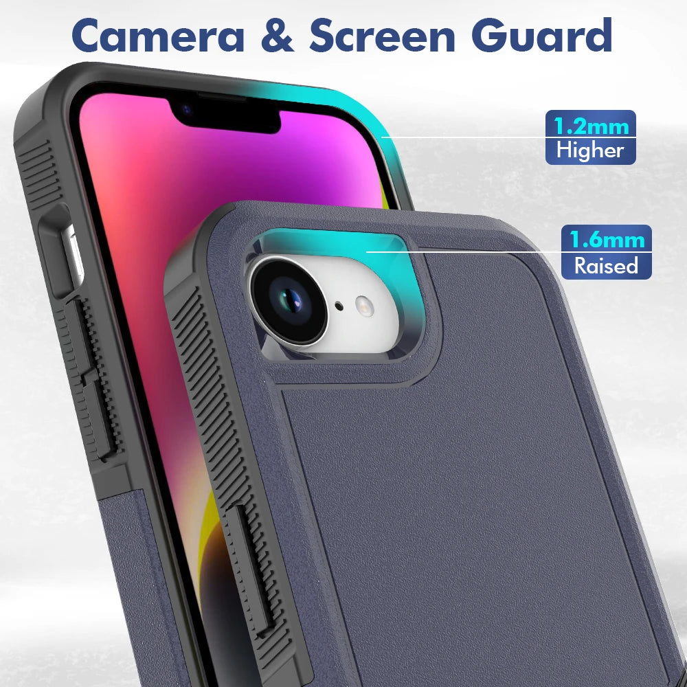 New TPU/PC Case for iPhone 16e / 16 Pro Max - Military Grade Shockproof Phone Cover Hybrid Armor Dual Layer Protection Shell - Caseverse
