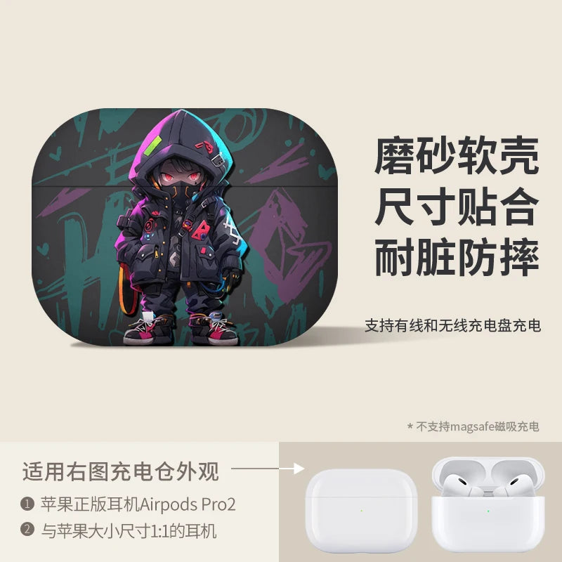 For AirPods 4 2024  pattern wireless earphone frosted shell protective case suitable for Airpods 4 Pro 1 2 3  wholesale ﻿