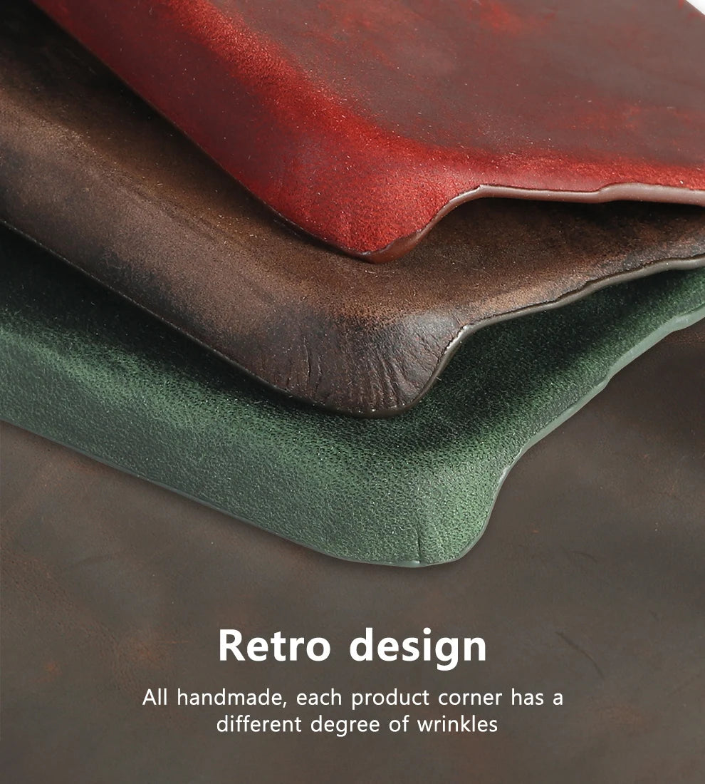 Retro Cowhide Phone Case for iPhone 16 15 13 14 Pro Max 16Pro 14Pro 15Pro Luxury Crazy Horse Genuine PULL-UP Leather Back Cover Caseverse