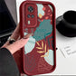 Luxury Fresh Green Leaf Painted Phone Case For Vivo Y33 Y51 Y51a Y31 2021 Y53s Silicone Anti Drop Soft Cover Funda - Caseverse