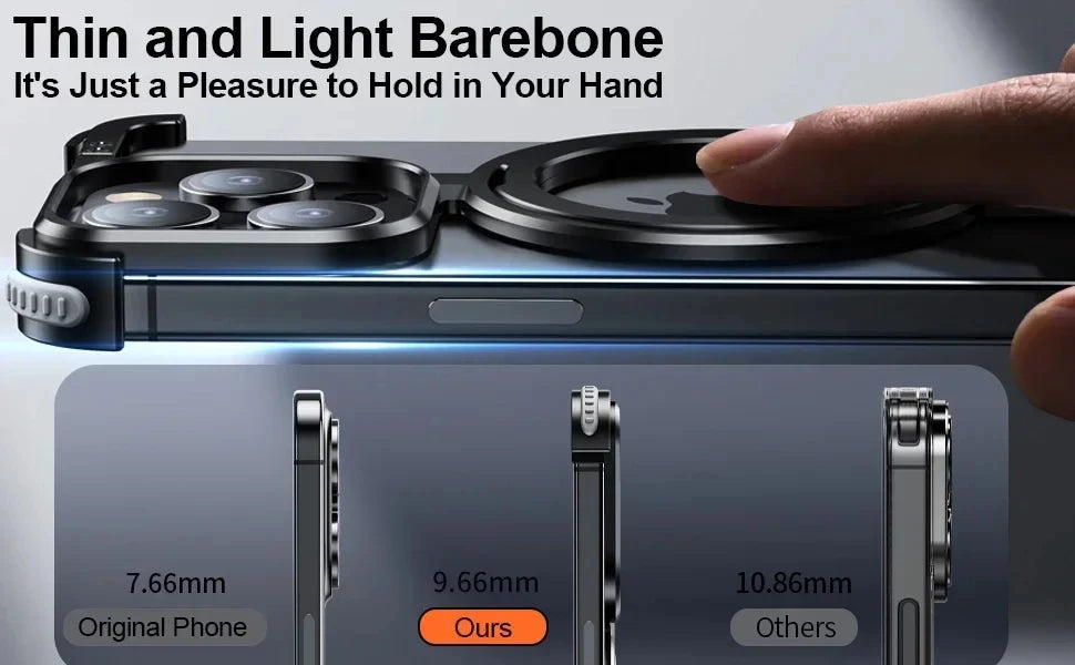 Metal Frame Magsafe Phone Case for iPhone 16 15 14 13 Pro Max Wireless Charging Aluminum Alloy Frameless Holder Shockproof Cover Caseverse