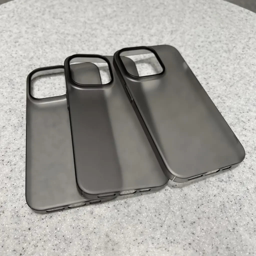 Ultra Thin Matte Hard PC Translucent Clear Phone Case For iPhone 16 Pro 15 14 Plus 13 12 Pro Max Shockproof Slim Skin Back Cover - Caseverse