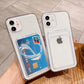Clear Phone Case For iPhone 11 12 13 14 Pro Case for iphone X XS Max XR 7 8 Plus SE Cases Cover Soft Silicone Wallet Card Holder - Caseverse