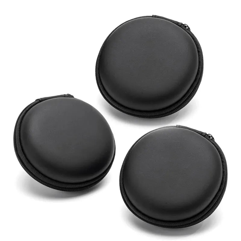 Bluetooth Headset Headphone Hard Case for Wired Earphones Storage Bag Case Portable Travel Shockproof Earbuds Carrying Pouch Bag Caseverse