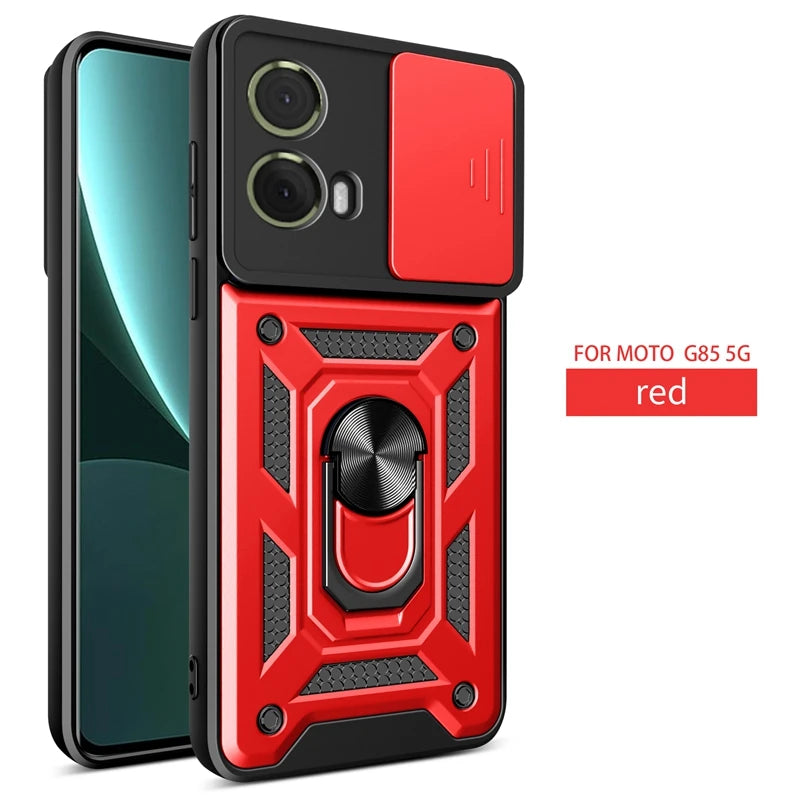 Shockproof Military Grade Armor Case For Moto G85 G75 G55 G45 G35 G15 G05 5G Magnetic Holder Ring Protect Cover - Caseverse
