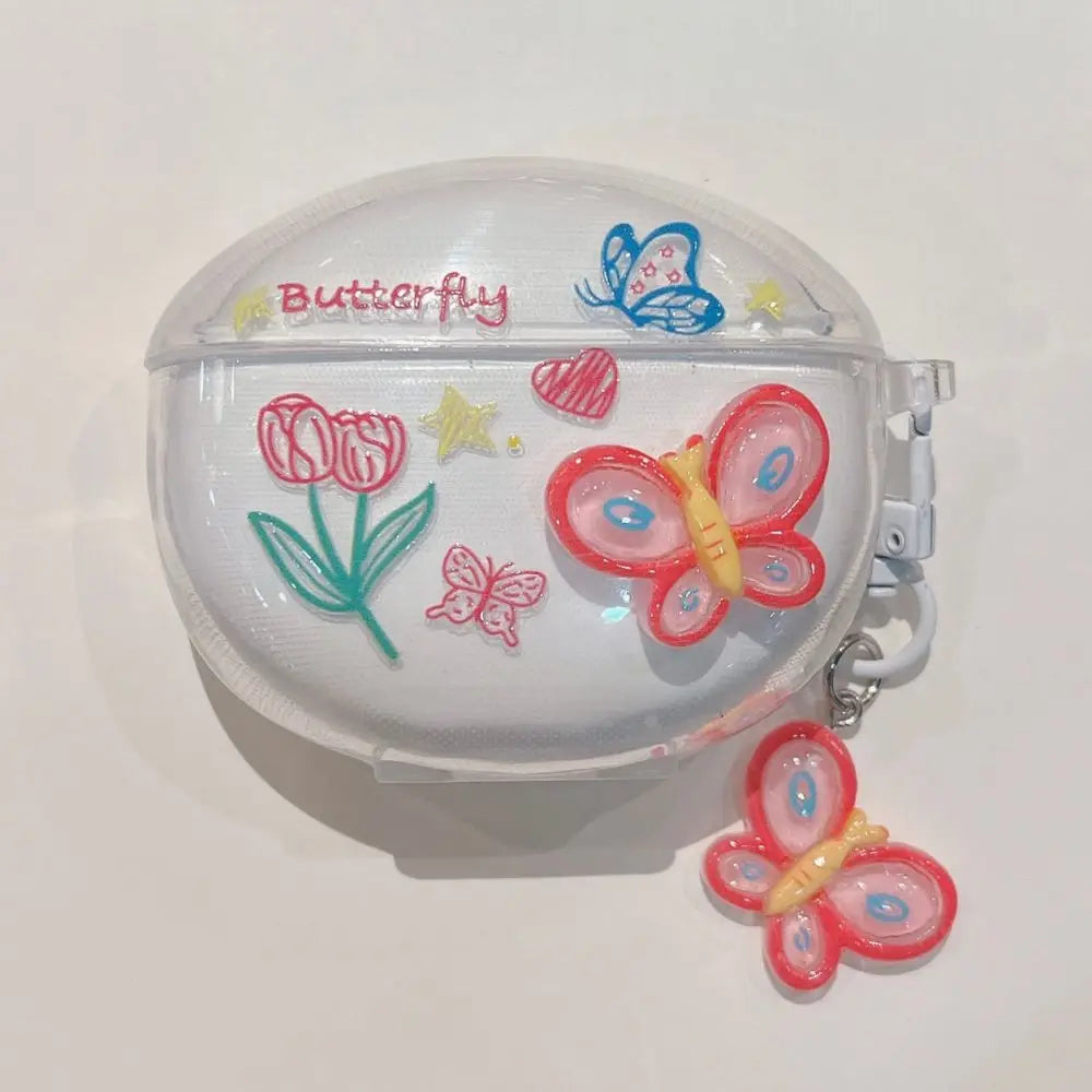 3D Flower Fruit Pattern Headphone Case For Xiaomi Redmi Buds 6 Buds 5 Pro Buds4 Active Buds 4 Lite Cover With Lovely Keychain Caseverse