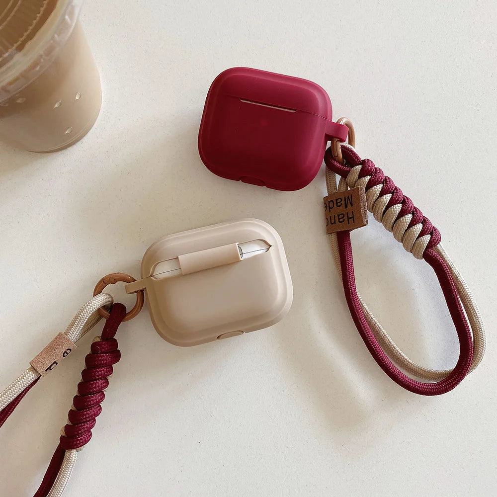 Simple Soft Silicone with Smile Hand Strap Earphone Case For Apple Airpods 4 1 2 Pro 3 Funda Wireless Bluetooth Protective Cover Caseverse