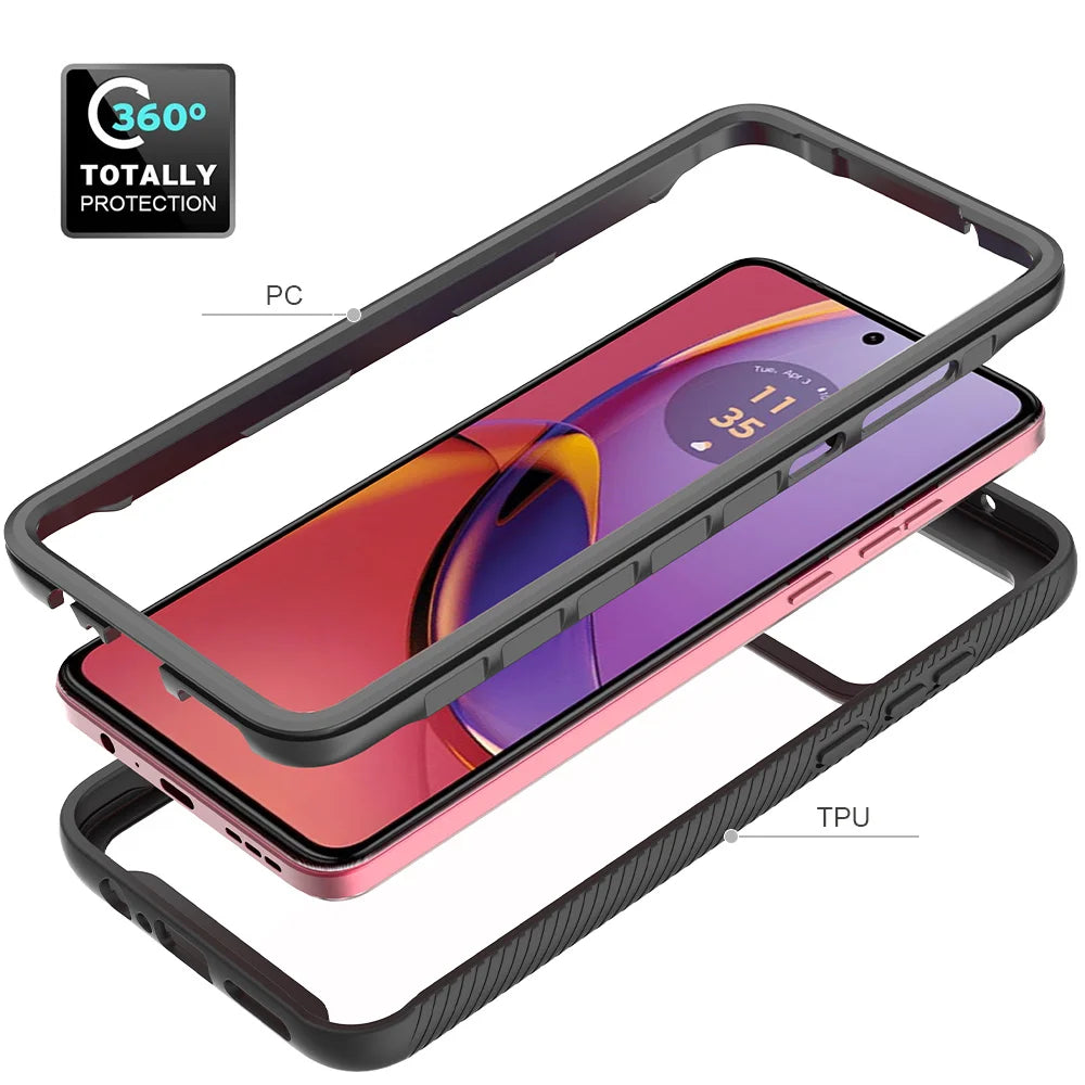 Moto G84 5G Phone Case Shockproof Clear Case TPU Bumper Rugged Cover For Motorola Moto G84 5G Protective Case - Caseverse