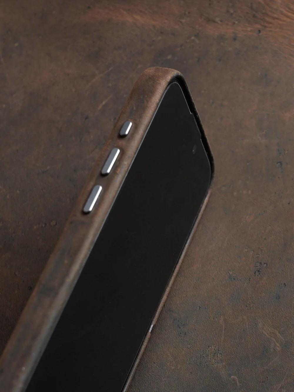 YMW Italian Crazy Horse Genuine Leather Case for iPhone 16 Pro Max 15 14 Personality Cowhide Magnetic Phone Cover - Caseverse