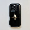 Luxury Metal Star PU Leather Phone Cover Case For iPhone 16 15 14 13 12 11 Pro Max Shockproof Protective Men Women Stylish Cases Caseverse