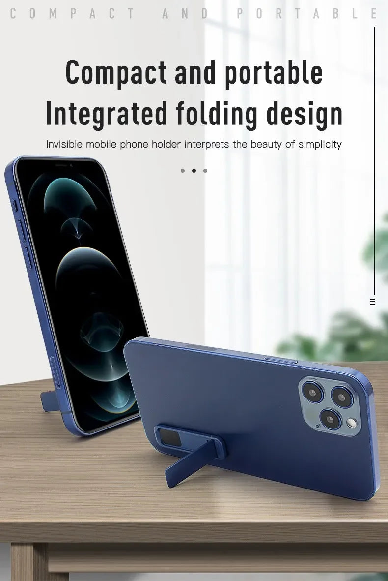 Mobile Phone Colourful Metal  Holder Strip Shape Back Sticker Stand Simple Portable Cellphone Bracket for iPhone 16 15 14 Xiaomi