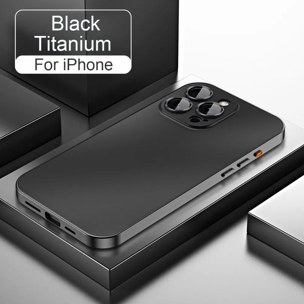 Luxury Aluminum Metal Frame Phone Case For iPhone 16 15 14 13 12 Pro Max Plus Camera Lens Glass Protect Shockproof PC Back Cover Caseverse