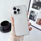 Metal Button Key Vertical Stripe Corrugated Clear Phone Case for IPhone 13 14 15 16 Pro Max Shockproof PC Protective Back Cover Caseverse