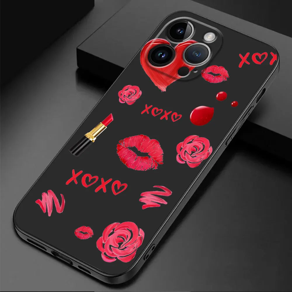 Black Soft Cases Back Cover Sexy Girl Red Black Lips Kiss Phone Case for Huawei P20 Lite P40 Lite P30 Pro P Smart Z P30 Lite - Caseverse
