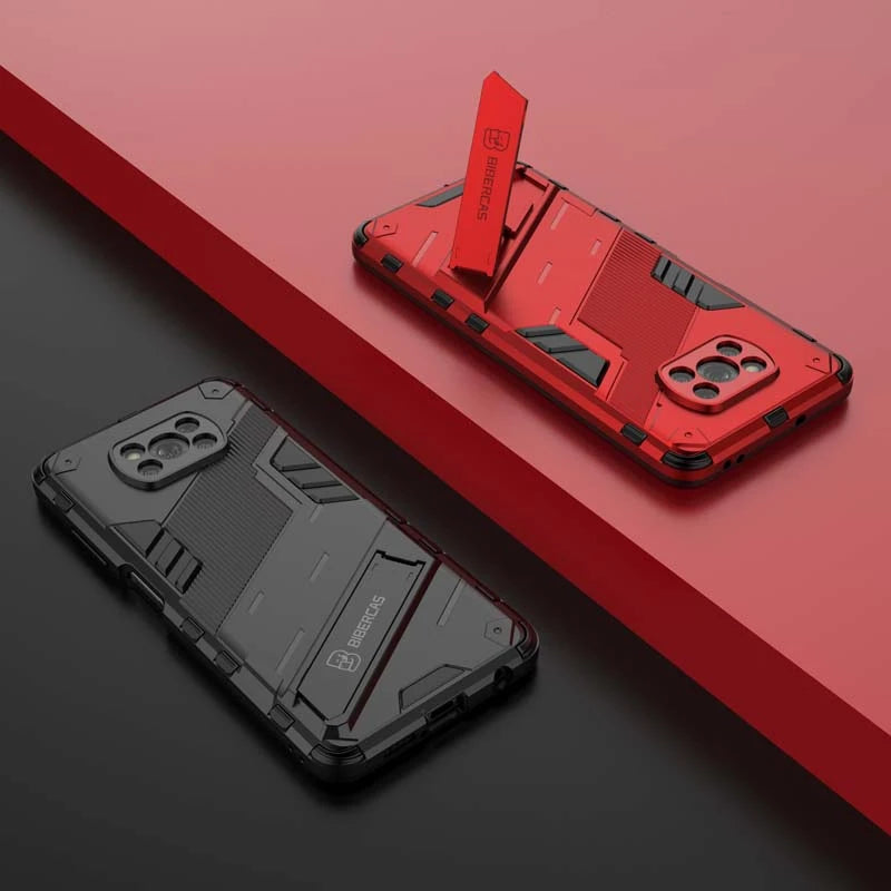 Armor Shockproof Phone Case For Xiaomi Mi Pocophone Poco X3 Pro Magnetic Car Holder Stand Cover for Poco X3 NFC Hard Rugged Case - Caseverse