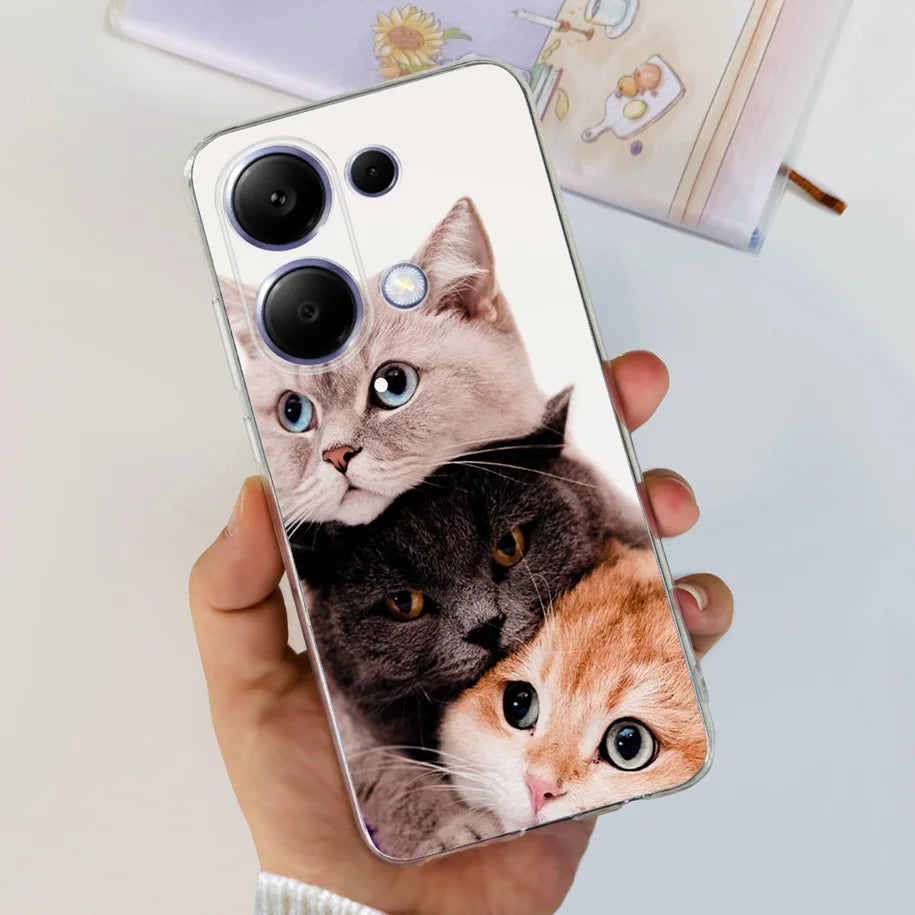 For Xiaomi Poco M6 Pro 2024 Case New Fashion Marble Cartoon Cover Soft Clear Silicone Funda For Xiaomi Poco M6 Pro 4G Phone Case - Caseverse