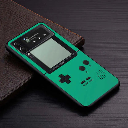 Gameboy Boy Game Phone Case for Samsung Galaxy Z Flip6 5G Flip4 Flip5 Flip3 Black Cover Z Flip 6 5 4 3 PC Shell Coque Galaxy Z F Caseverse