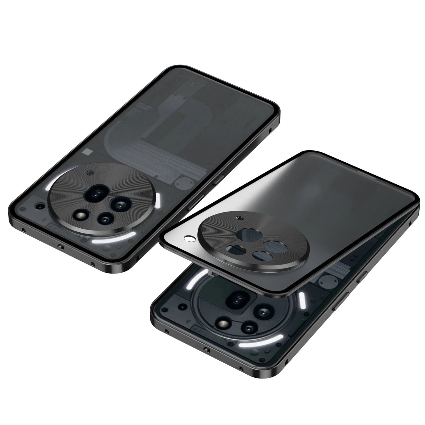 Metal Frame Lens Protection Matte Shockproof Phone Case For Nothing Phone 2A Plus Phone 3A Pro Bumper Back Cover Accessories Caseverse