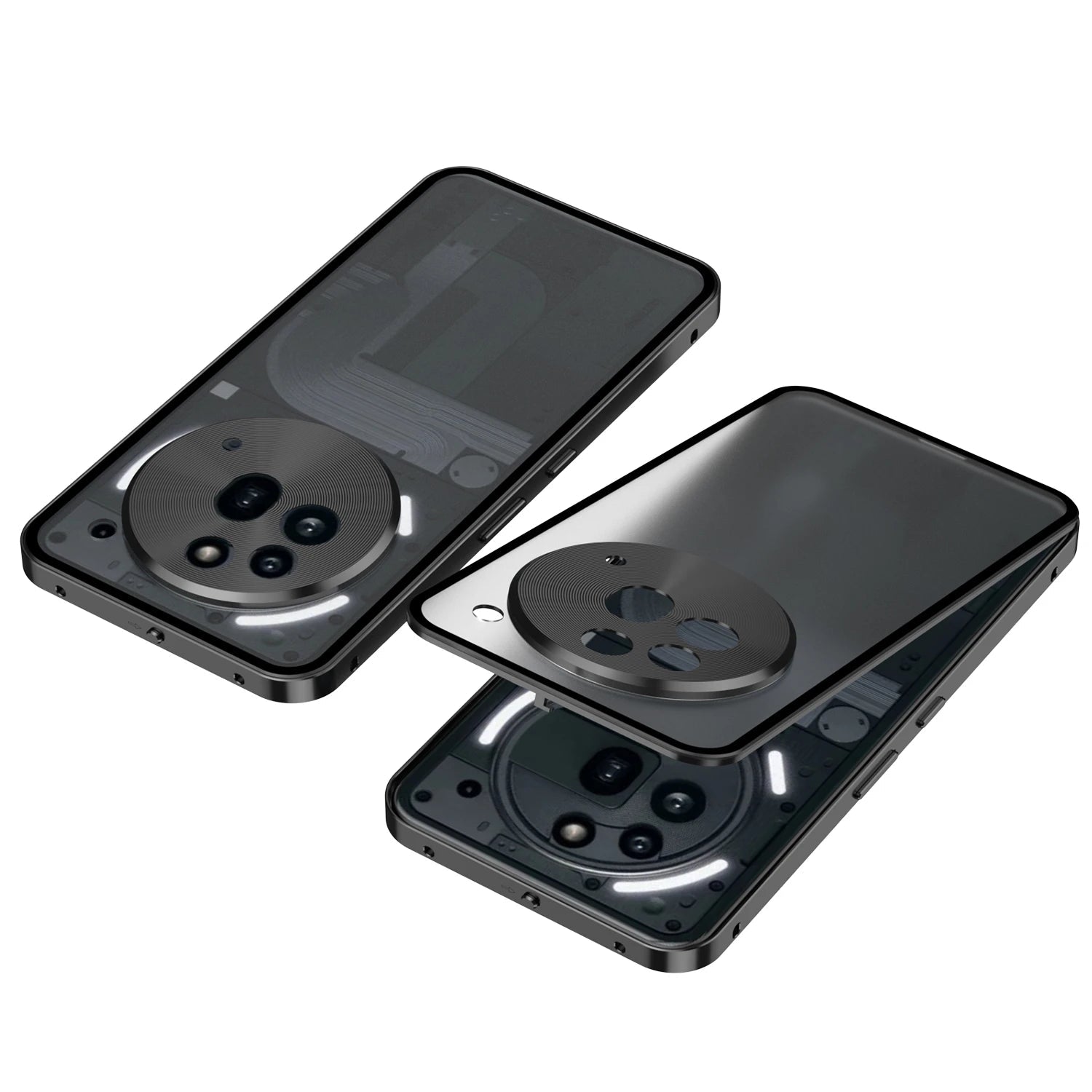 Metal Frame Lens Protection Matte Shockproof Phone Case For Nothing Phone 2A Plus Phone 3A Pro Bumper Back Cover Accessories Caseverse