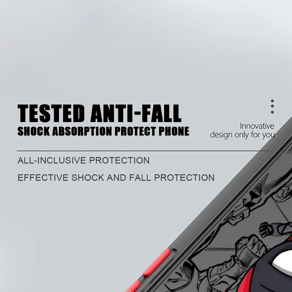 Deadpool Groot Venom Phone Case for Xiaomi Redmi Note 13 12 11 10 10A 10X 9 Prime 9S 8 Pro Plus 4G 5G Matte Clear Hard Cover - Caseverse