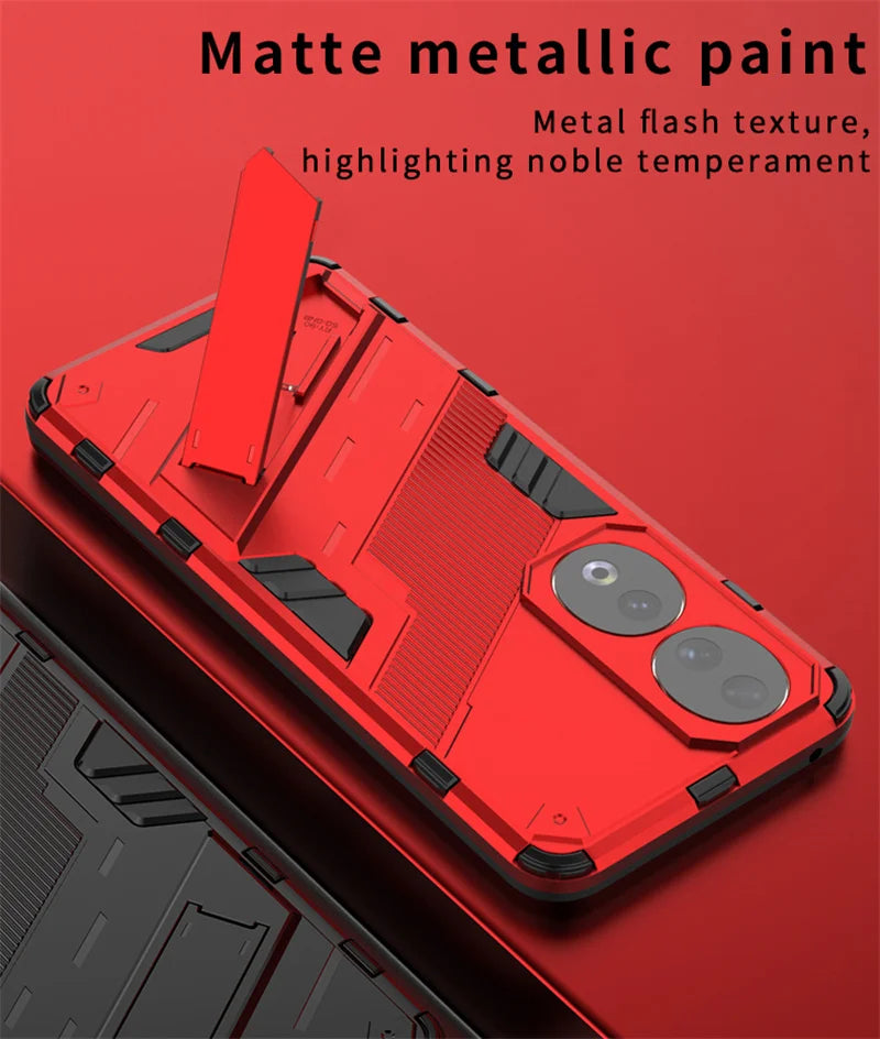 For Honor 90 Case Shockproof Rugged Hard PC Armor Phone Cases For Honor 90 Pro Honor90 Lite Car Magnetic Holder Stand Back Cover - Caseverse