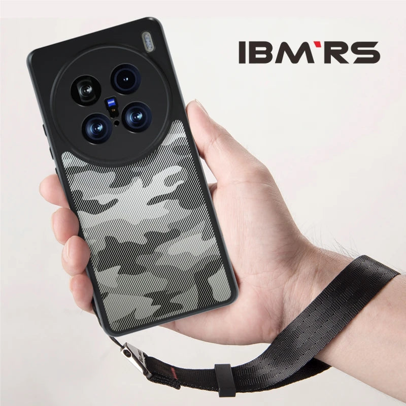 IBMRS for vivo X100 Ultra Case,Dual Layer Military Grade Drop Shockproof Protection Cell Phone Cover -  (Camo Black) - Caseverse