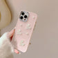Ins Cute 3D Pearl Love Heart Phone Case For iPhone 16 15 14 13 12 11 Pro Max X XS XR 8 7 Plus SE 2022 Soft Silicone Bumper Cover - Caseverse