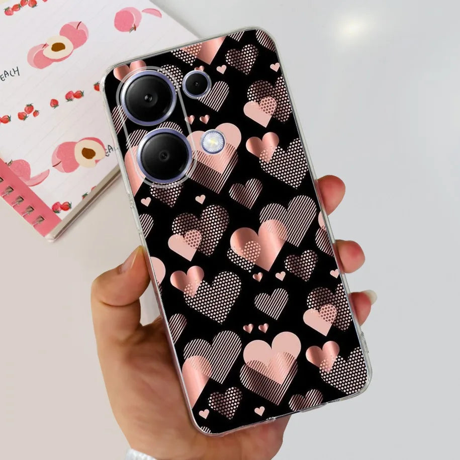 For Xiaomi Poco M6 Pro 2024 Case New Fashion Marble Cartoon Cover Soft Clear Silicone Funda For Xiaomi Poco M6 Pro 4G Phone Case Caseverse