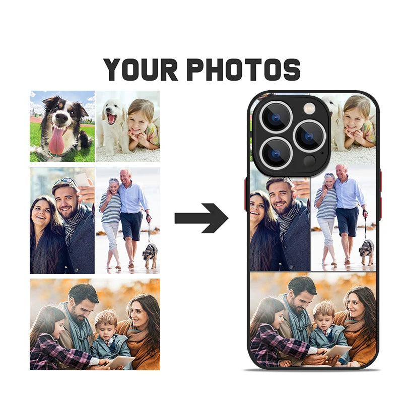 Personalized DIY Customized Name Photo Phone Case For iPhone 16 15 Pro Max 14 13 12 11 Pro Max X XR 7 8 Shockproof Acrylic Cover Caseverse