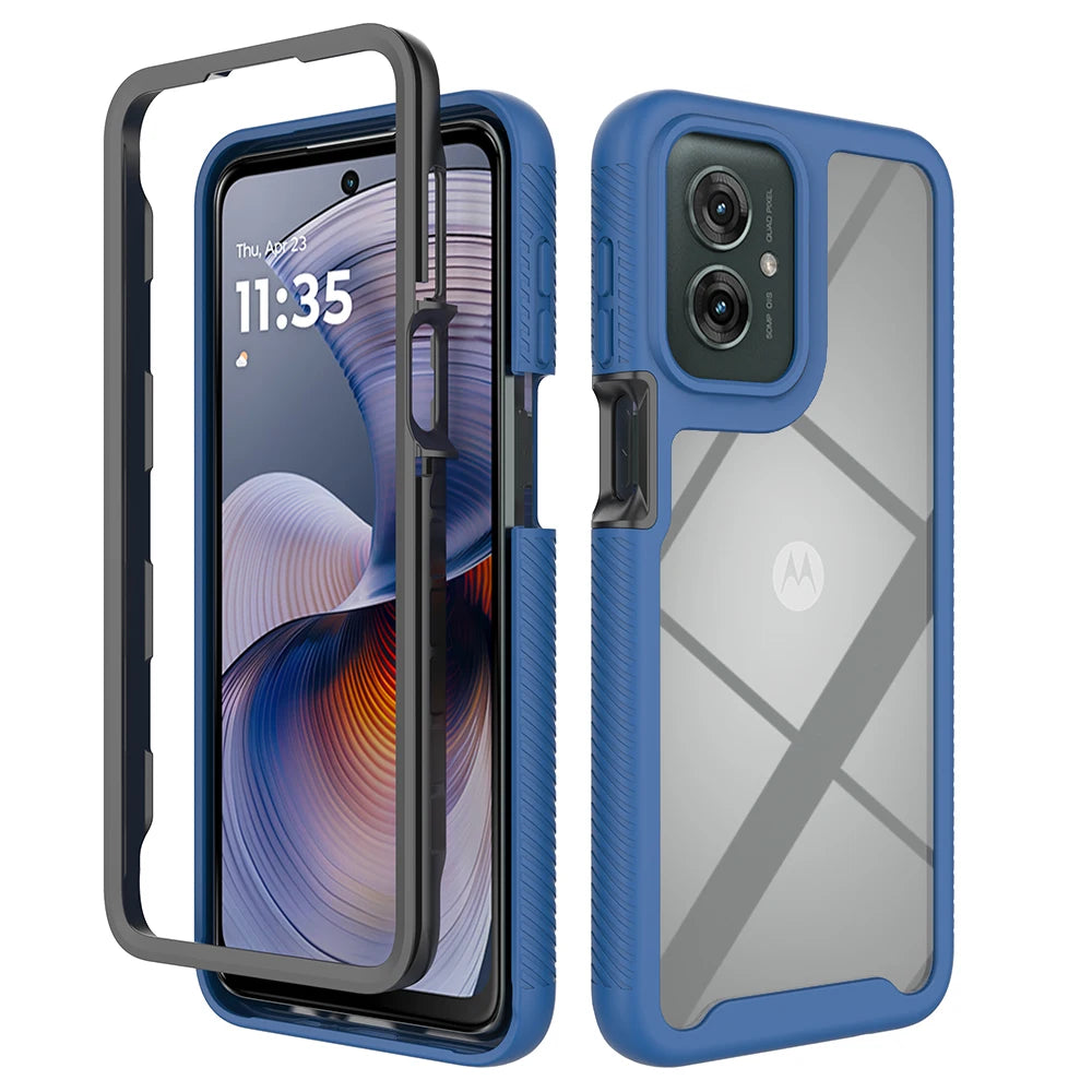 Moto G55 5G Phone Case Shockproof Clear Case TPU Bumper Rugged Cover For Motorola Moto G35 5G Protective Case - Caseverse