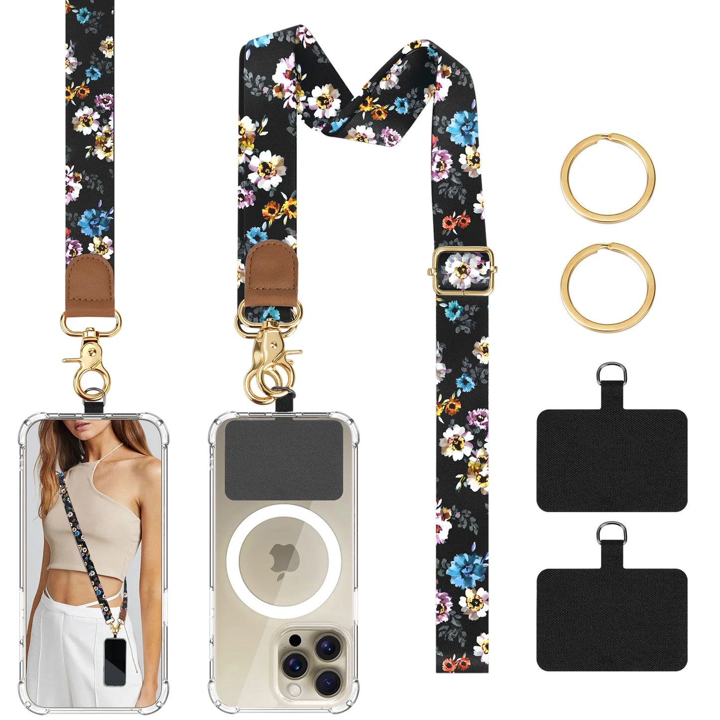 Phone Lanyard Crossbody Wrist Strap,Adjustable Anti-Theft Strap for All Smartphone Case,Universal Cell Phone Neck lanyard for me