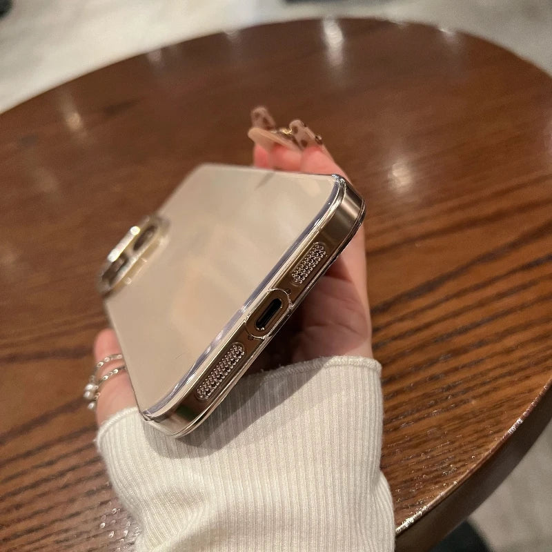 Luxury Metal camera frame protection phone case for iphone 16 15 14 13 12 pro max plus Transparent pc Shockproof Bumper cover - Caseverse