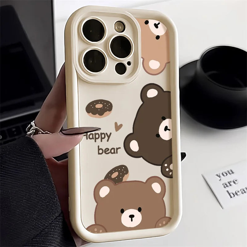 Candy Color Cute Cat Phone Case For iPhone 12 13 14 - Caseverse