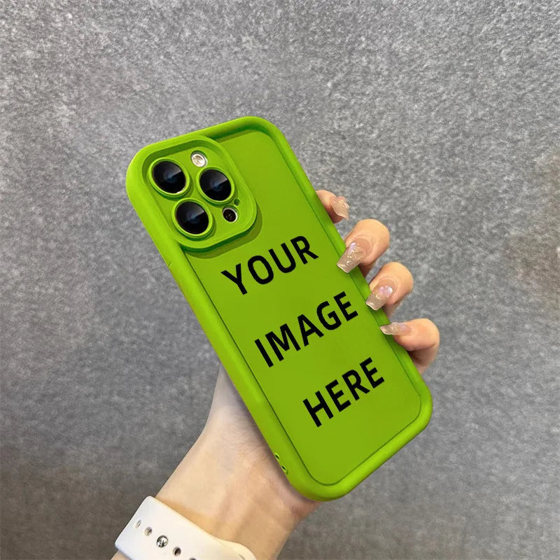 Customized Silicone Anti-fall Phone Case for iPhone 15 14 13 12 Pro Max Plus Phone Cover Personalized Design DIY Photo Caseverse