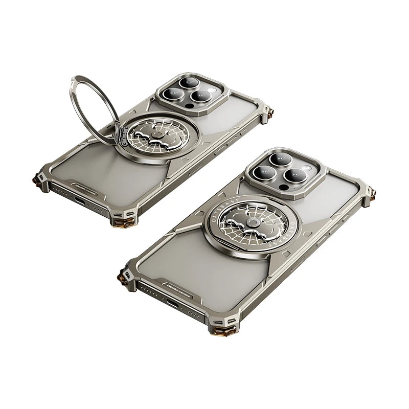 Eary Bat Case for iPhone 16 Pro Max with Magsafe 360°Rotation Kickstand Metal Frameless Military Grade Shockproof Phone Cover - Caseverse