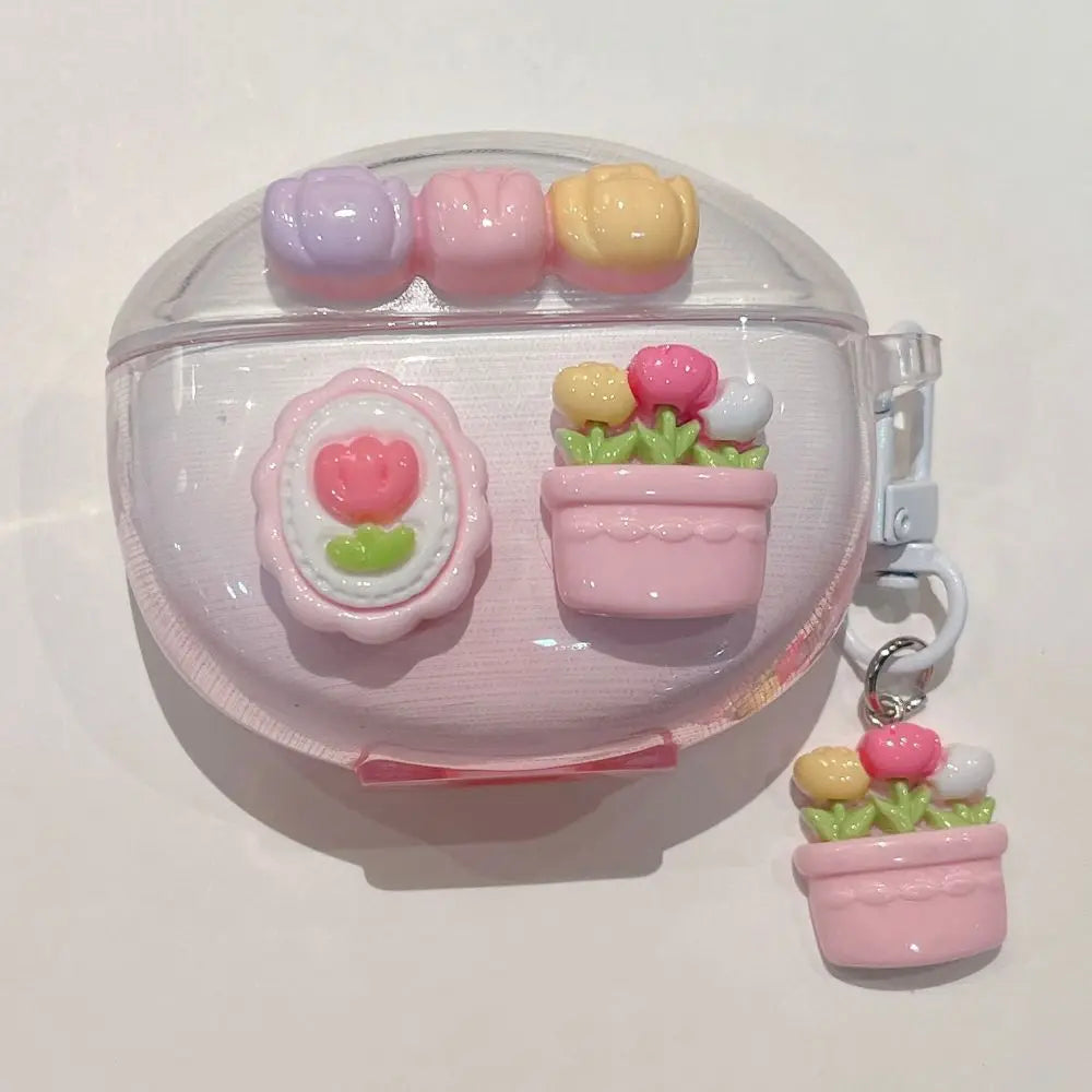 3D Flower Fruit Pattern Headphone Case For Xiaomi Redmi Buds 6 Buds 5 Pro Buds4 Active Buds 4 Lite Cover With Lovely Keychain Caseverse