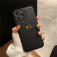 Personalized Phone Case For iPhone 17 16 15 14 13 12 11 Pro Max Plus 17Air Luxury PU Leather Customized Initials Name Gift Cover