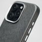 Alloy Lens Silk Texture PU Leather MagSafe Phone Case For iPhone 16 16pro max 15 Pro 14 13 Wireless Charging Hard Armor Cover - Caseverse