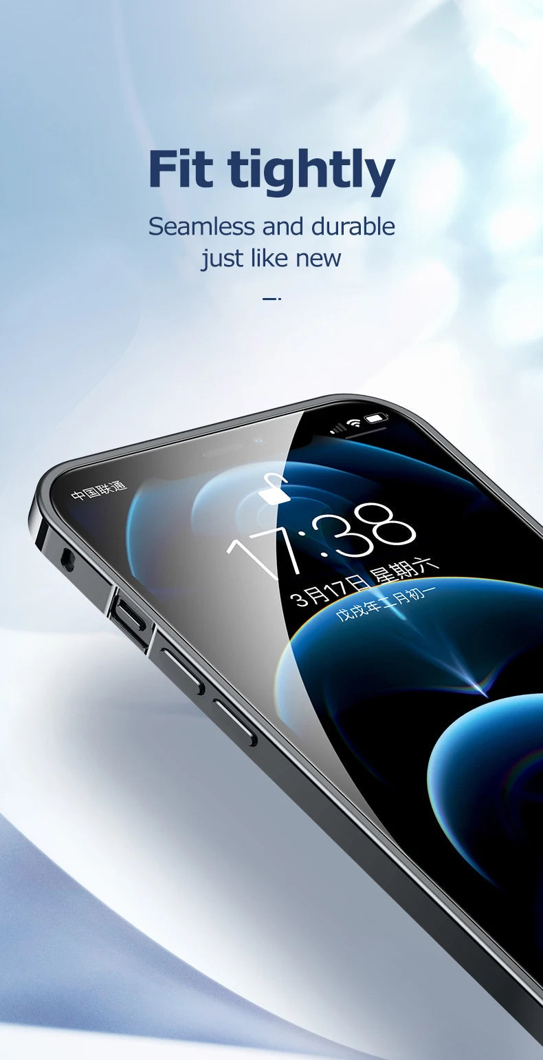 Metal Phone Cases For IPhone 12 13 14 15 16 Pro Max Plus Cover Magnetic Aluminum Frame Phone Shell For Iphone 13 Mini 14 15 Plus Caseverse