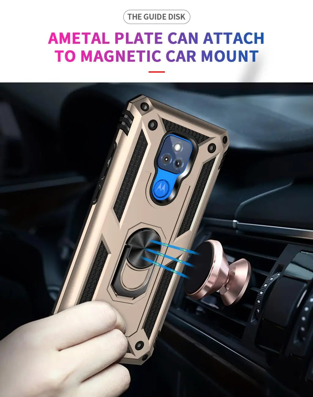 for Moto G Play Case for Phone Moto G Play 2021 Case Shockproof Armor Rugged Military Protective Car Holder Magnetic Cover - Caseverse