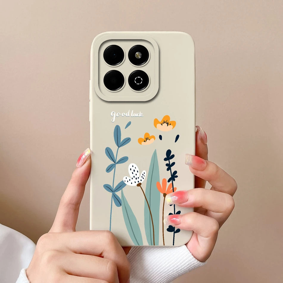 Case For Honor X6B Phone Back Cover Cute Avocado Soft Comfortable Liquid Silicone Camera Protection Anti Drop Bumper Capa Funda - Caseverse