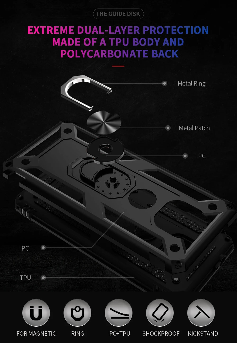 for Moto G Power Case for Phone Moto G Power 2021 Case Shockproof Armor Rugged Military Protective Car Holder Magnetic Cover - Caseverse