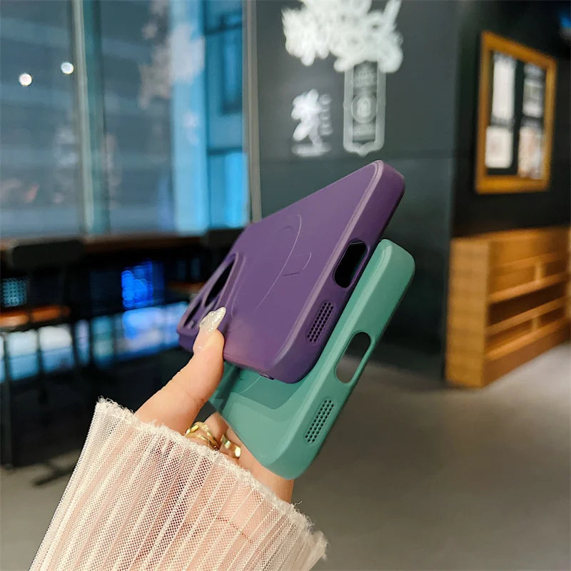 Silicone Magnetic Phone Case for Huawei Pura 70 Pro Plus Ultra Magsafe Wireless Charging Anti Drop Protective Cover Bumper - Caseverse