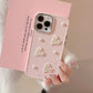 Ins Cute 3D Pearl Love Heart Phone Case For iPhone 16 15 14 13 12 11 Pro Max X XS XR 8 7 Plus SE 2022 Soft Silicone Bumper Cover - Caseverse
