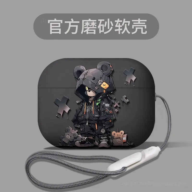 For AirPods 4 2024  pattern wireless earphone frosted shell protective case suitable for Airpods 4 Pro 1 2 3  wholesale ﻿